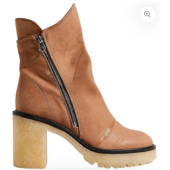 Free People Jack Zip Slouch Boots Spiced Chai 37.5 (7) Like New - Picture 3 of 12